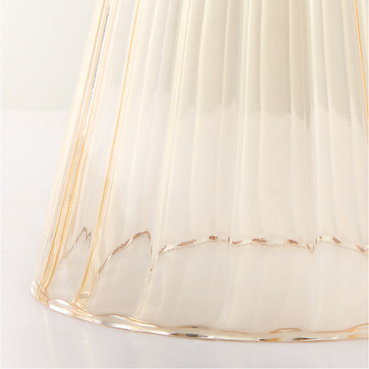 Sylvia Amber Glass Christmas Tree Figure 13.5"