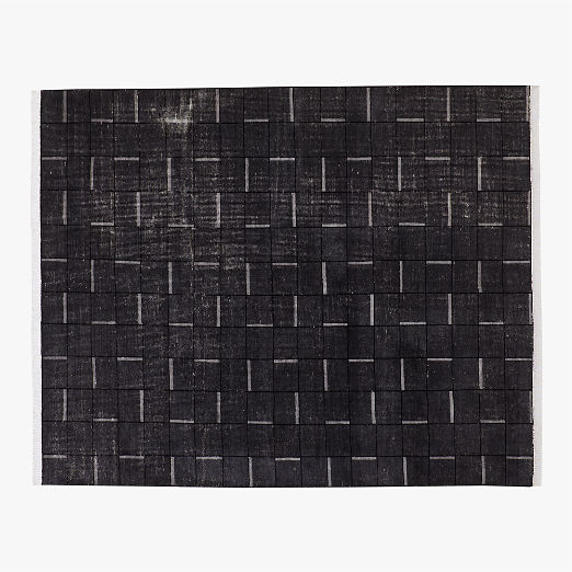 Symi Hand-Knotted Charcoal Grey Geometric New Zealand Wool Area Rug 8'x10'