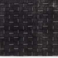 Symi Hand-Knotted Charcoal Grey Geometric New Zealand Wool Rug Swatch 12"x12"