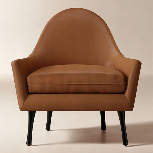Symmetric Leather Accent Chair