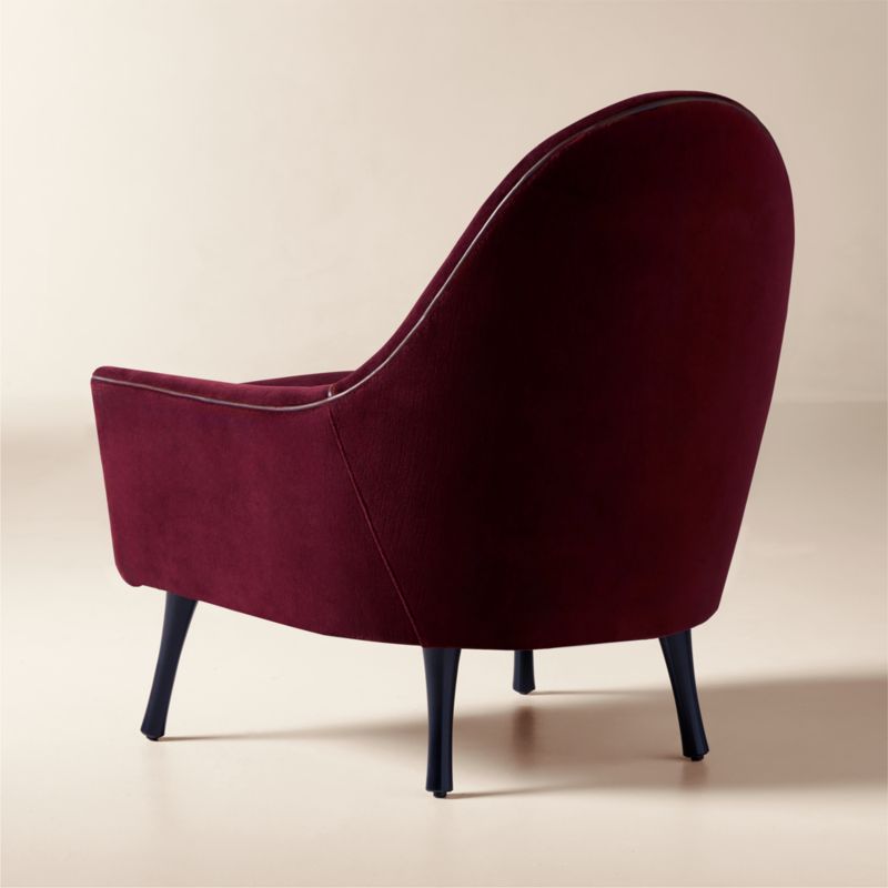 Symmetric Rose Velvet Lounge Chair by Paul McCobb - image 4 of 9