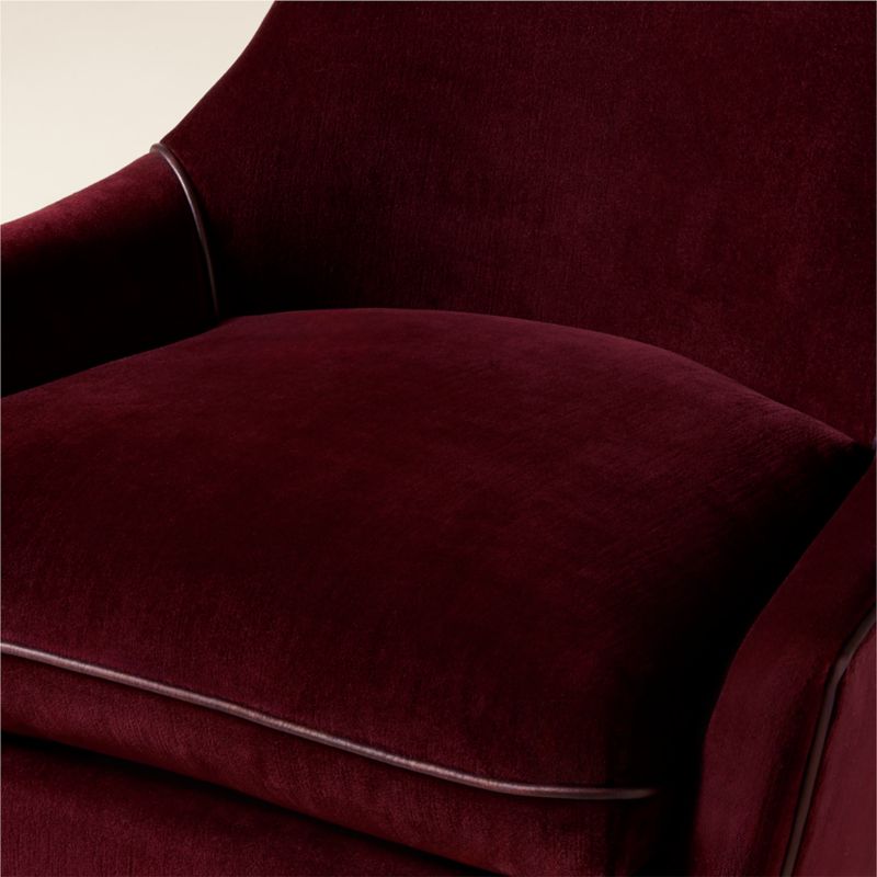 Symmetric Rose Velvet Lounge Chair by Paul McCobb - image 6 of 9