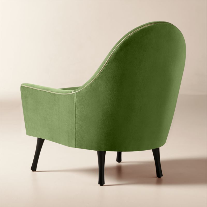 Symmetric Sage Green Velvet Lounge Chair by Paul McCobb - image 4 of 8