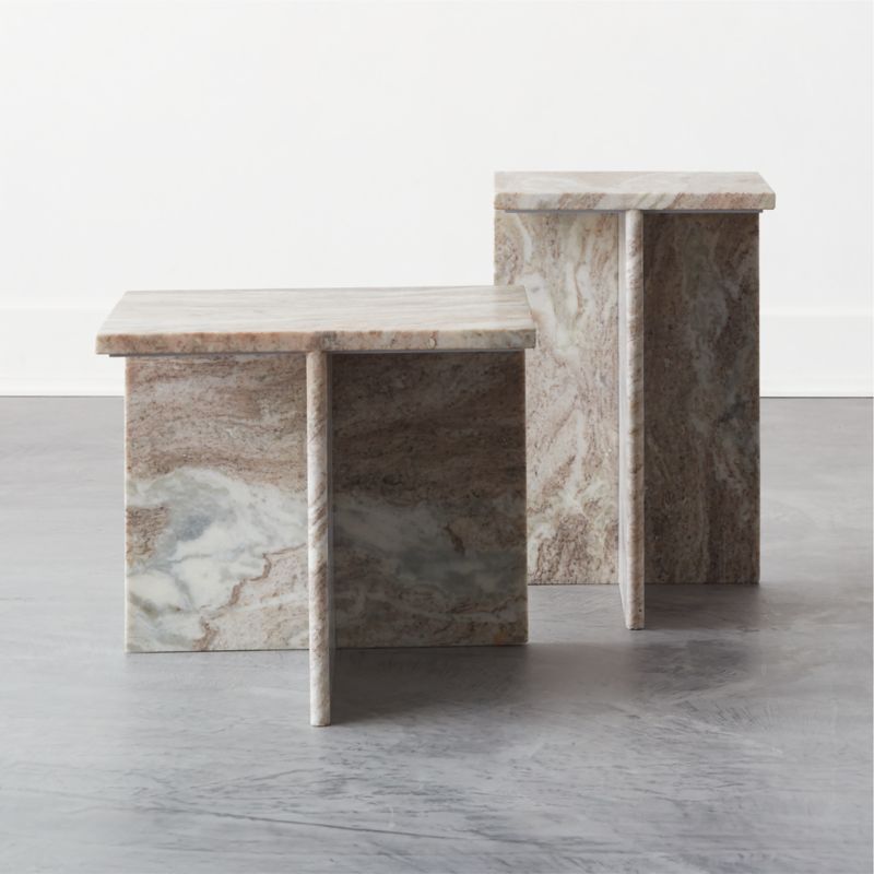 T Short Marble Side Table - image 3 of 17