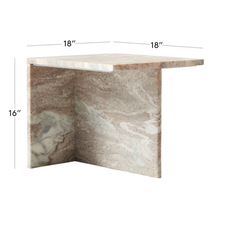 View T Short Marble Side Table - image 3 of 17