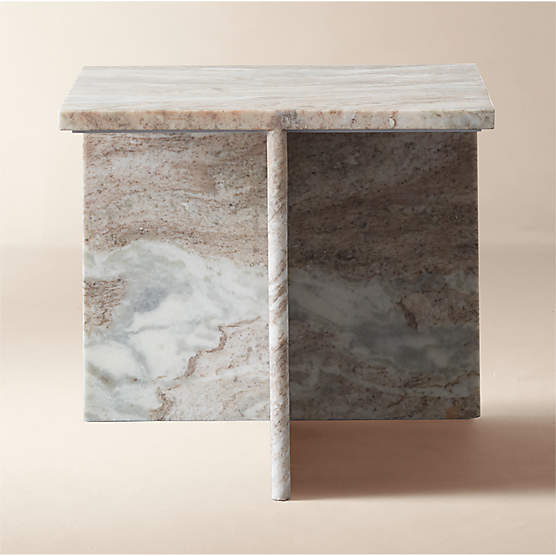 T Short Marble Side Table