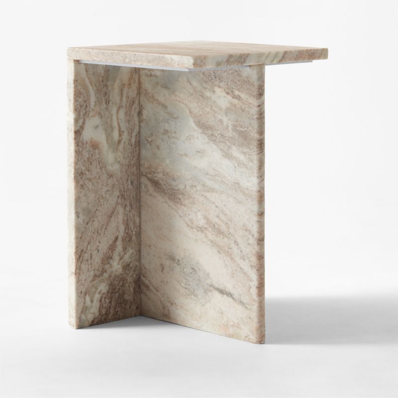 T Tall Marble Side Table - image 5 of 17