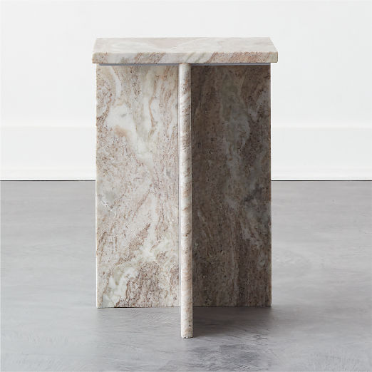 T Tall Marble Side Table