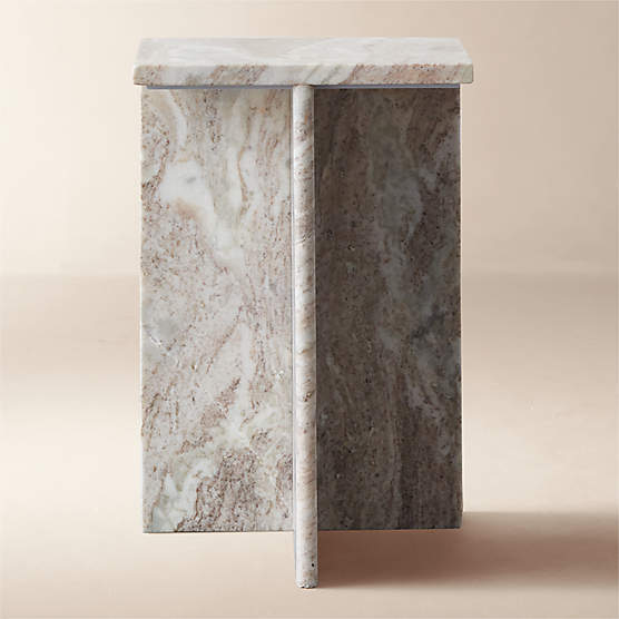 T Tall Marble Side Table