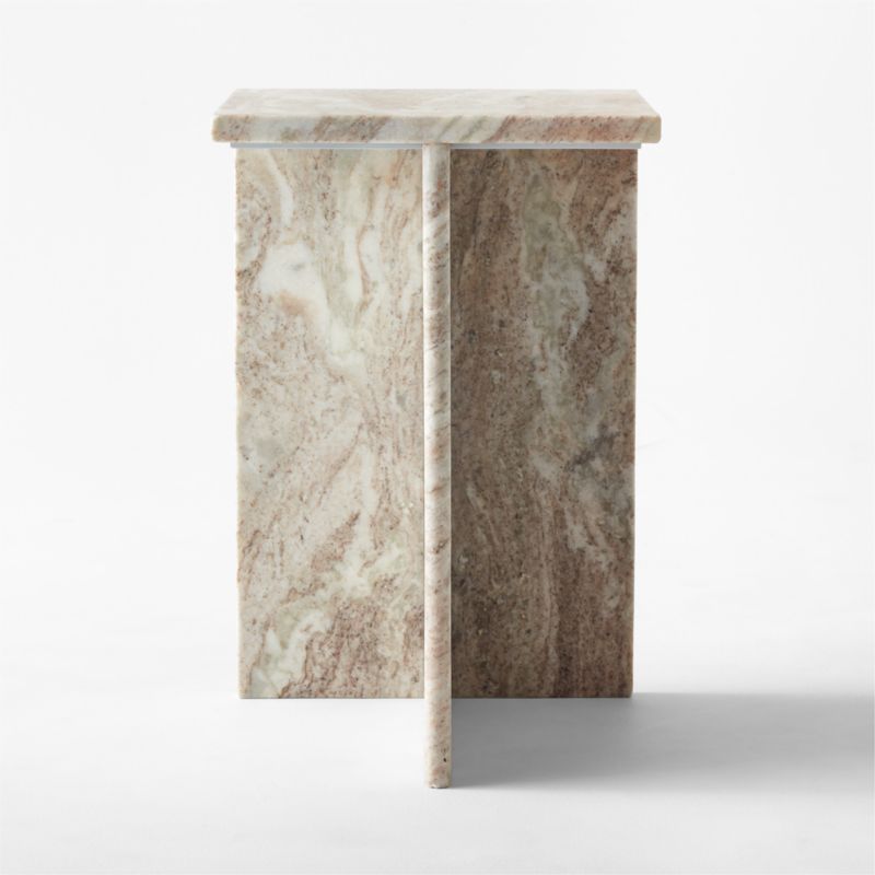 T Tall Marble Side Table - image 4 of 17