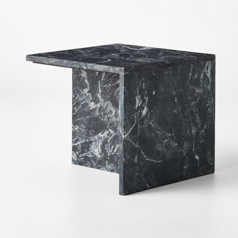 T Black Marble Short Side Table - image 7 of 14