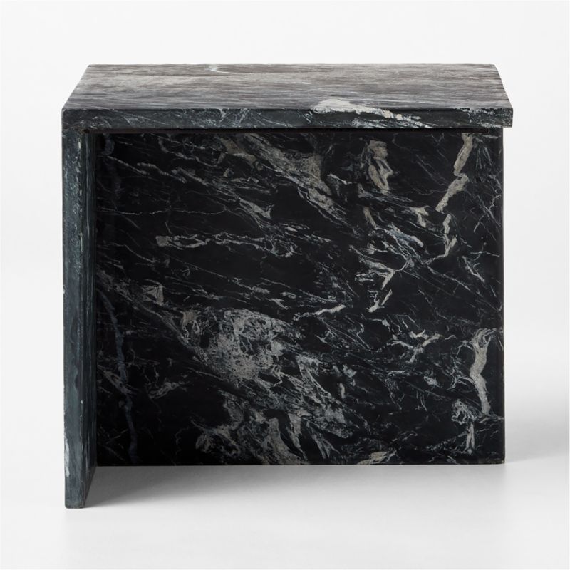 T Black Marble Short Side Table - image 6 of 14