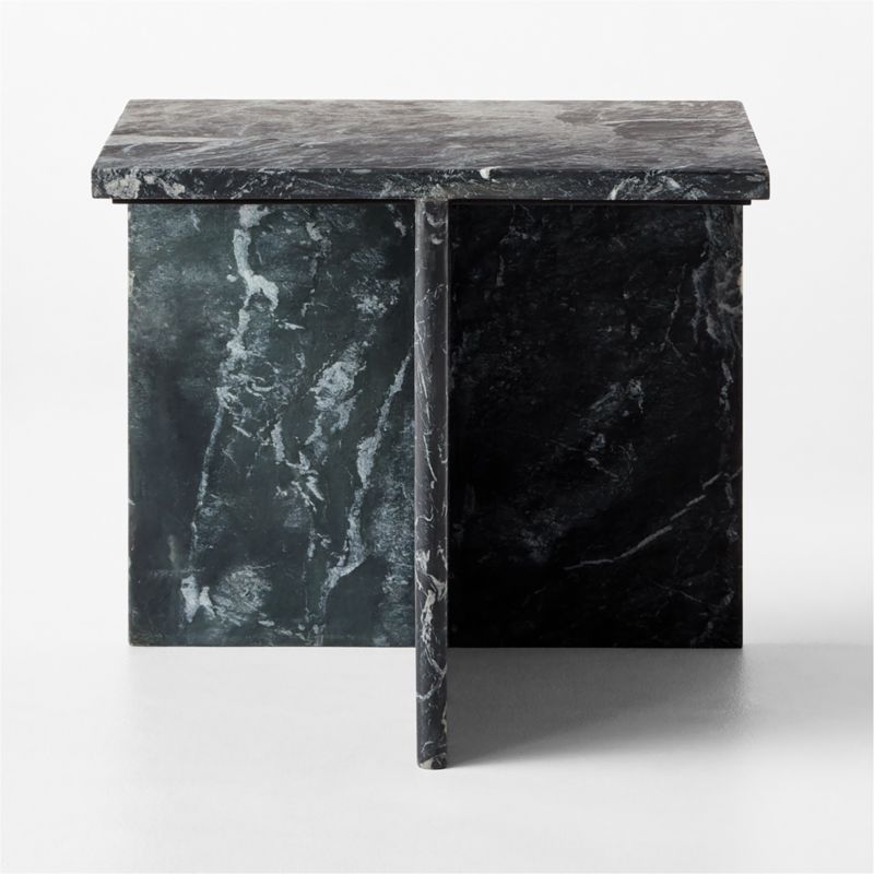 T Black Marble Short Side Table - image 4 of 14