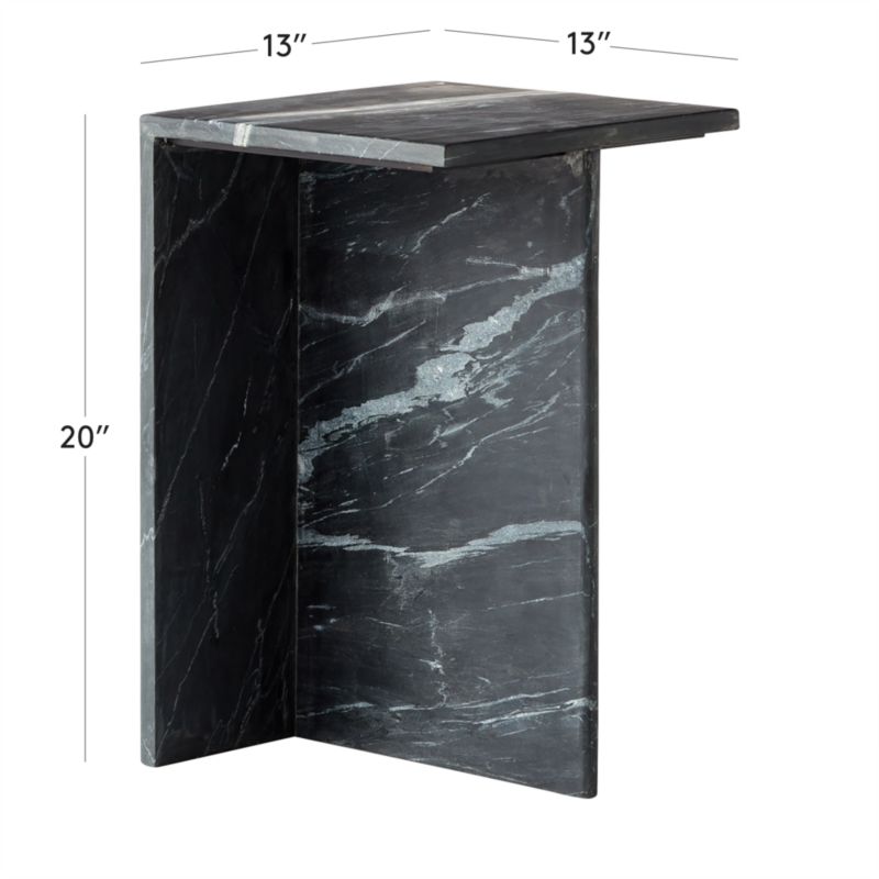 View T Black Marble Tall Table - image 3 of 14