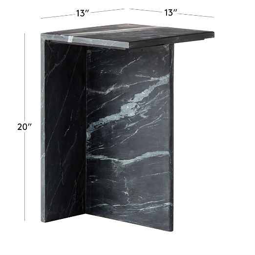 T Black Marble Tall Table