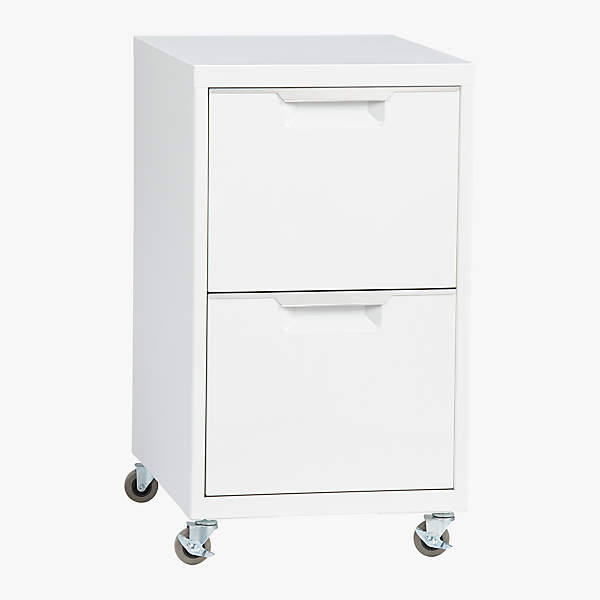 Tps White 2 Drawer Filing Cabinet, Cb2 Stainless Steel File Cabinet