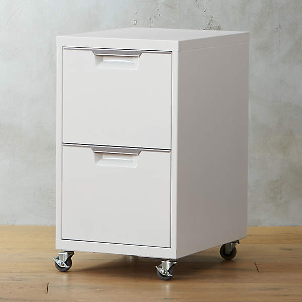 Tps White Metal File Cabinet Cb2, Two Drawer Metal File Cabinet