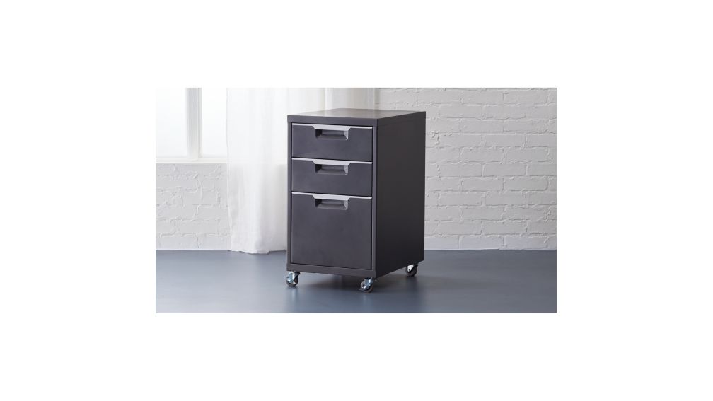 TPS carbon rolling file cabinet + Reviews | CB2