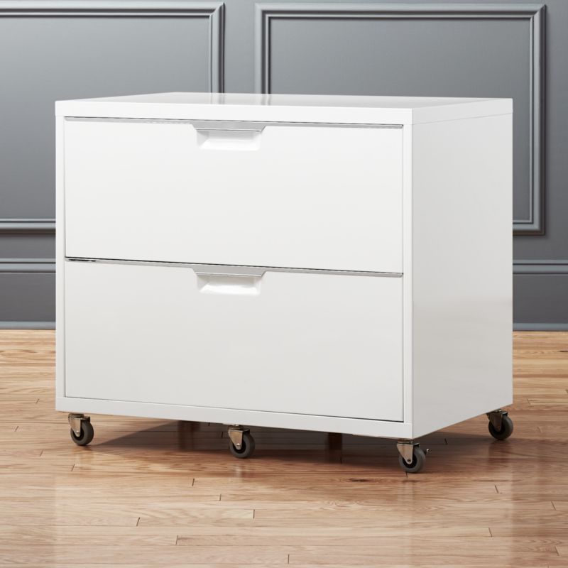 Tps White Wide Filing Cabinet Reviews Cb2