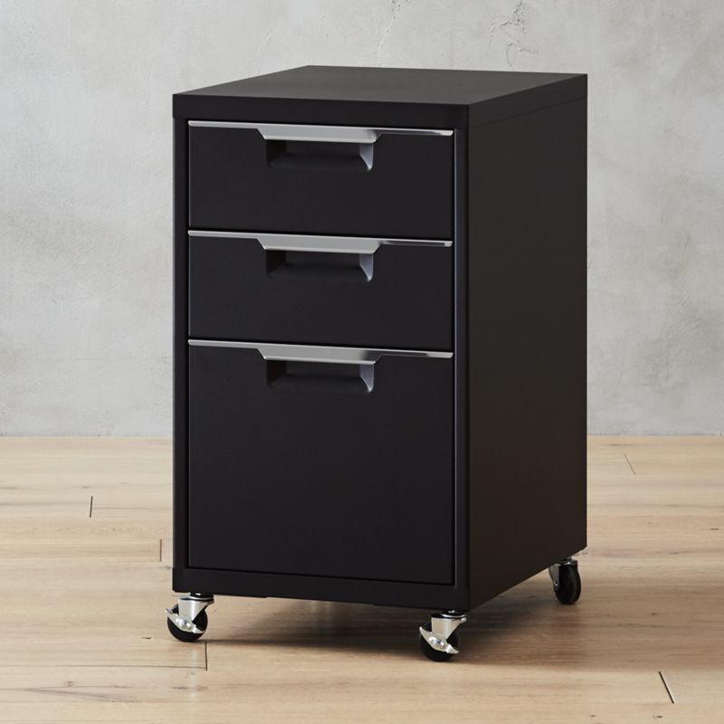 Tps Black 3 Drawer Filing Cabinet Reviews Cb2