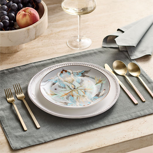 Ice Blue Velvet Placemat