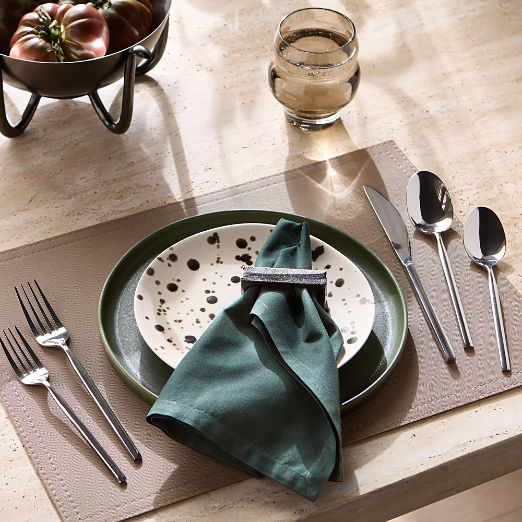 Poplin Dark Green Cloth Napkins Set of 4