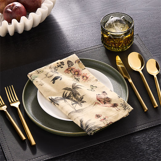 Saffiano Black Faux Leather Placemat