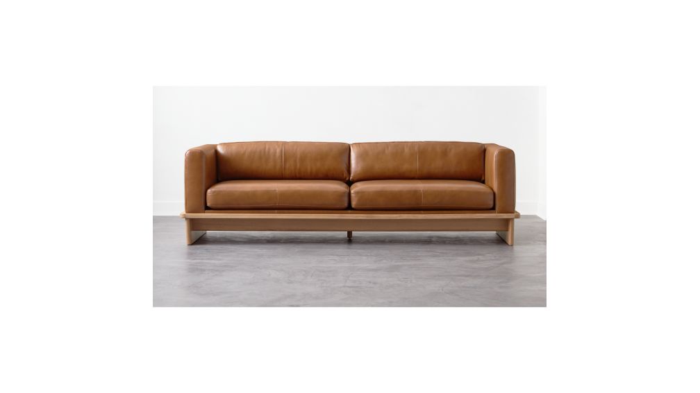 tablon saddle leather sofa