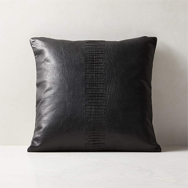 Genuine Leather Accent Pillows, Throw pillow 18X18 - SET OF 2