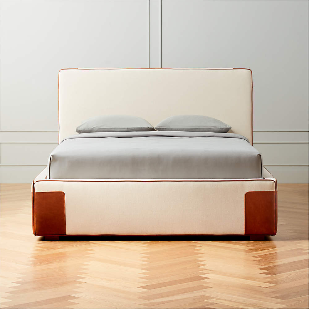 Tailor Upholstered Stitch King Bed, Cb2 King Bed