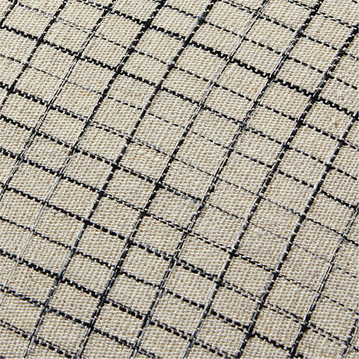 Tal Sand and Black Linen Throw Pillow Cover 23"x23"