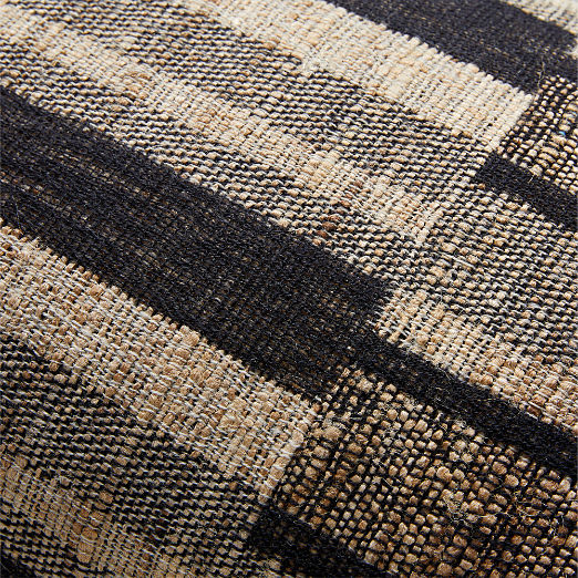 Talita Mink Brown Wool and Silk Throw Pillow Cover 23"x23"