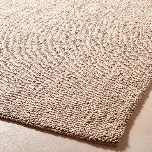Tama Handwoven Sand Merino Wool Area Rug 9'x12'