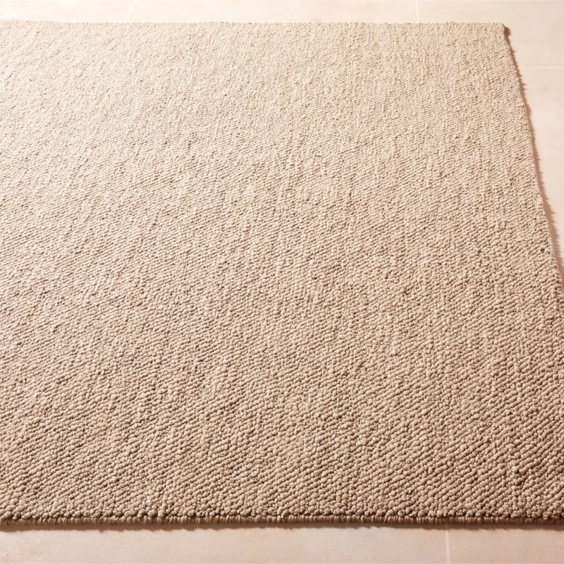 Tama Handwoven Sand Merino Wool Area Rug 6'x9' - image 1 of 3