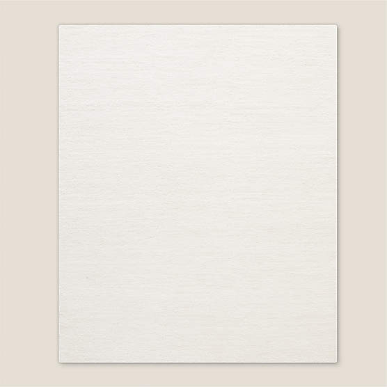 Tama Handwoven Warm White Merino Wool Area Rug 6'x9'