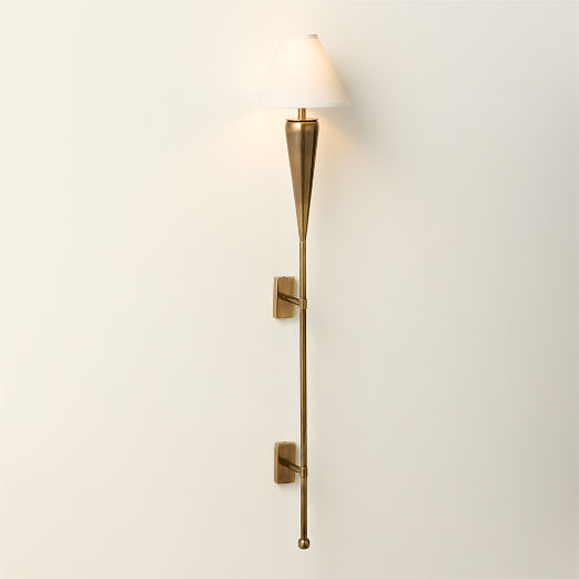 Tamlin Aged Brass Long Wall Sconce Set of 2
