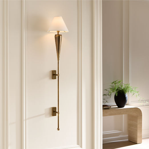 Tamlin Aged Brass Long Wall Sconce Set of 2