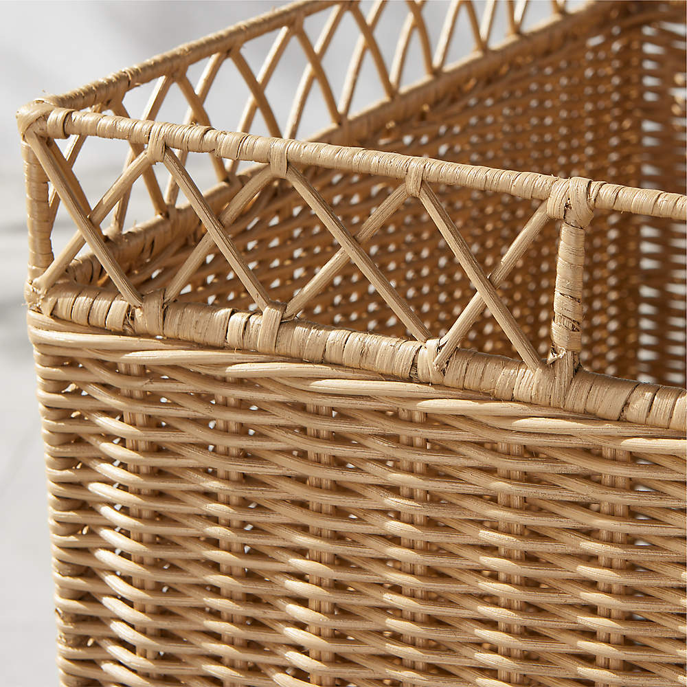 Large wicker storage deals box