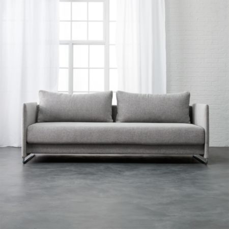 Tandom Microgrid Grey Sleeper Sofa