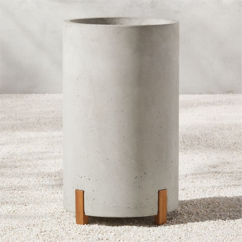 View Tanta Grey Cement Indoor/Outdoor Planter Large details