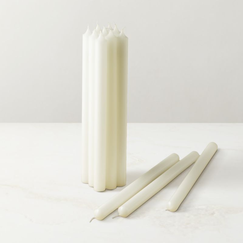 Viewing product image Warm White Taper Candles 12" Set of 12 - image 1 of 4