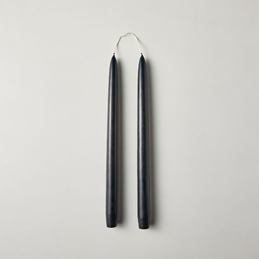 Black Taper Candle Set of 2