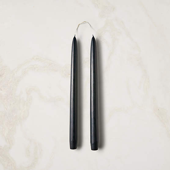 Black Taper Candle Set of 2