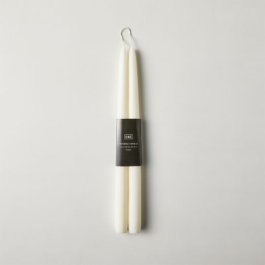 Warm White Taper Candle Set of 2