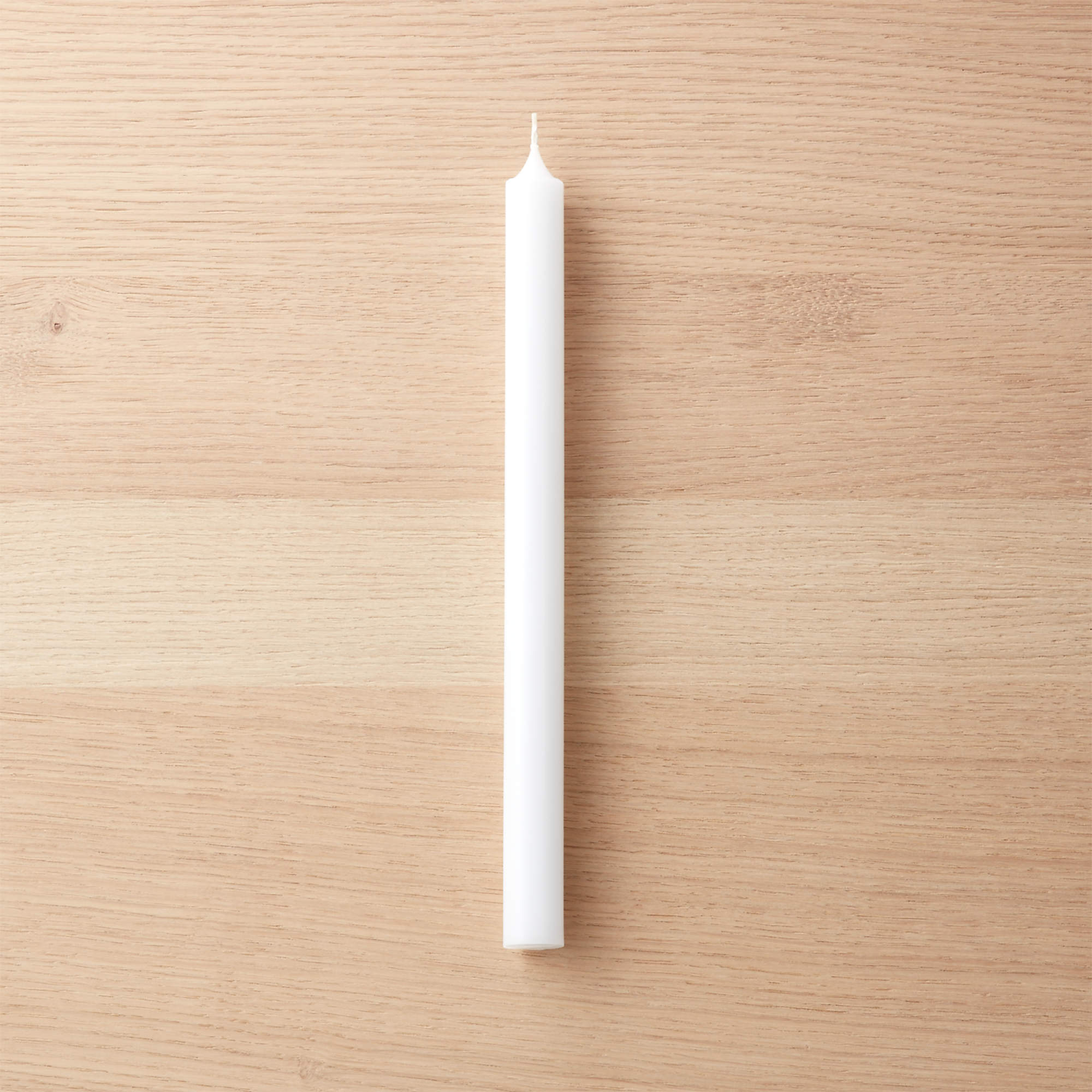 White Taper Candle + Reviews CB2