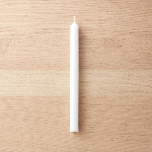 White Unscented Taper Candle