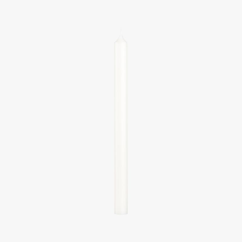 White Unscented Taper Candle - image 5 of 9