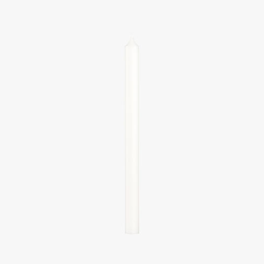 White Unscented Taper Candle