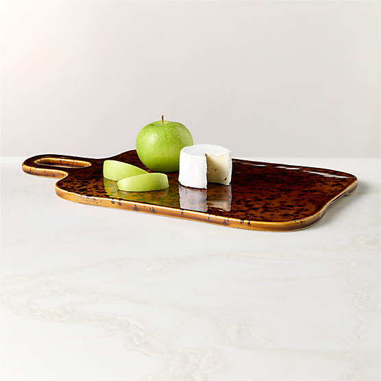 Tara Rectangular Tortoise Stoneware Serving Board