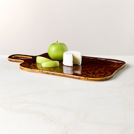 Tara Rectangular Tortoise Stoneware Serving Board